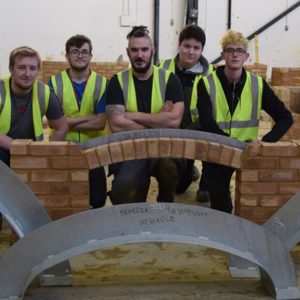 Newcastle College Students with Birtley Bespoke Lintels